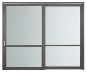 VELFAC Ribo wood/aluminium sliding door with 68mm glazing bar